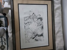 Pablo Picasso Stampa Serie 347 incisioni erotiche 29.3.68 VII Dim: 27,4x20,0 cm