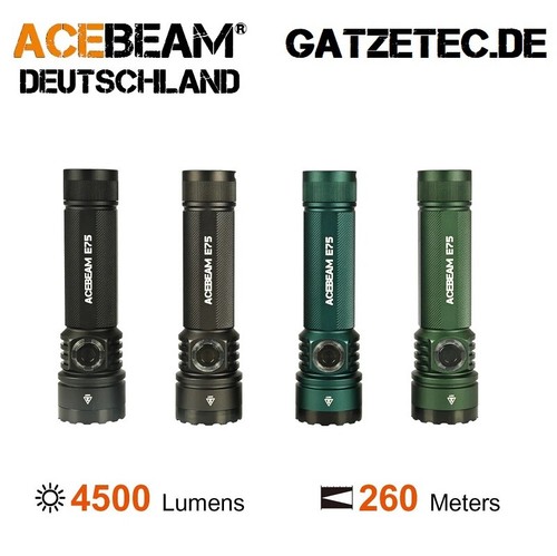 Torcia led acebeam e75 4000 - torcia,