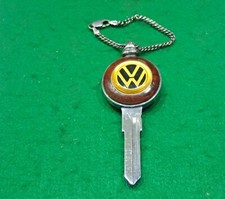 VOLKSWAGEN PORTACHIAVI VINTAGE IN ARGENTO E RADICA CON CHIAVE