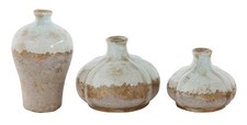 Brown & White Terracotta Vases
