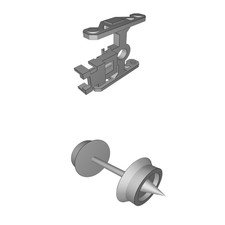 Set Ruote per Vagoni Treni N