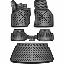 ELMASLINE 3D Tappetini IN Gomma & Copri Baule Set per VW Golf 8 Da 2020