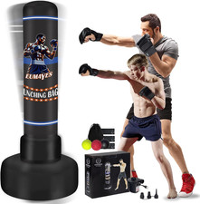 Sacco Da Boxe Con Supporto Adulti, 180 Cm Sacco Da Boxe Pesante Autoportante Da 