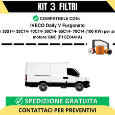 Kit 3 Filtri Tagliando per IVECO Daily V Furgonato Natural Power 35S14- 35C14...