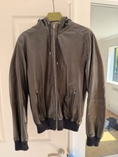 Gucci giacca di pelle uomo blu