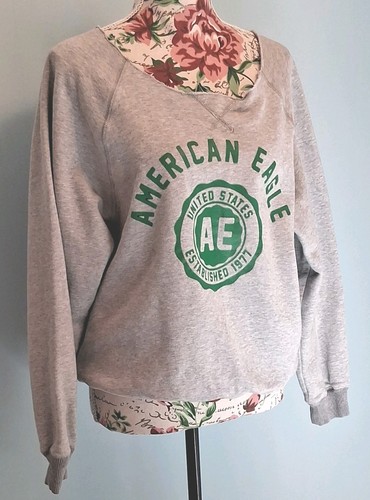 Felpa pullover american eagle - felpa,