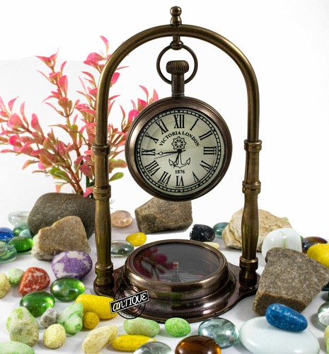 Orologio scrivania ottone - orologio, da