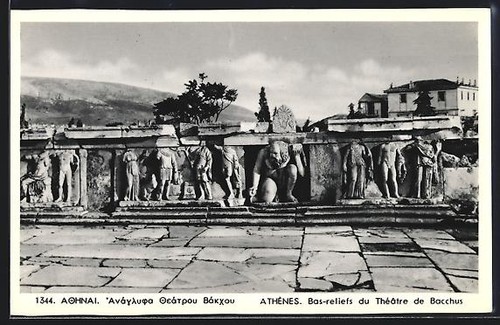Atene bassorilievi del teatro - atene,,