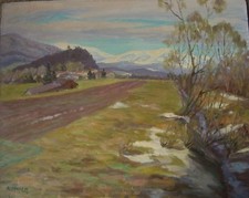 ::A.MAYER DIPINTO AD OLIO NEVE