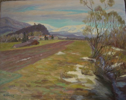 Mayer dipinto ad olio neve - ad,