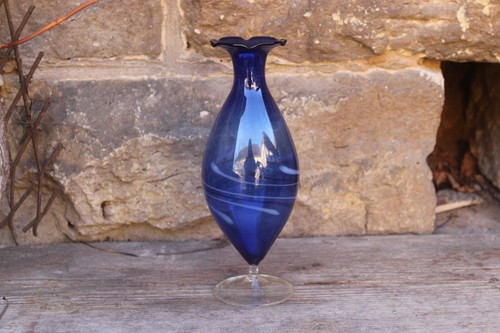 Vaso lauscha blu - blu, soffiato