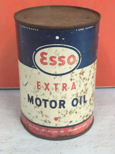 Vintage french esso motor oil - french,