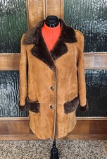 Vintage Shearling Coat – Genuine Leather & Fur – Size M/L