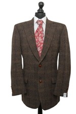 Giacca Harris tweed 52 marrone