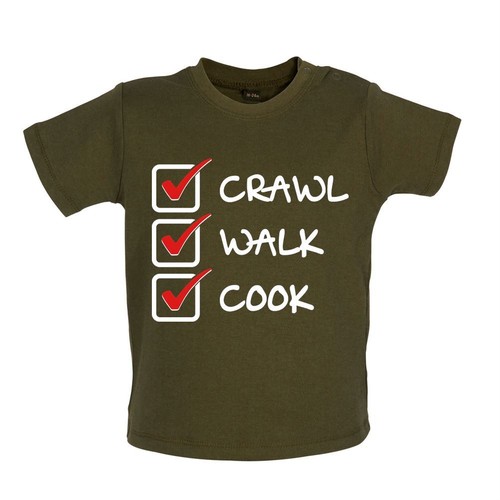 Crawl walk cook maglietta - walk,