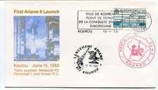 1988 First Ariane 4 Kourou Triple Playload Meteosat-P2 Panamsat 1 Amsat-III C