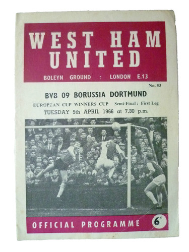 Semifinale ecwc 1966 west - semifinale, ham