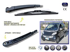 BRACCIO + SPAZZOLA TERGI LUNOTTO COMPATIBILE per SMART FORTWO 450 1998 al  2007