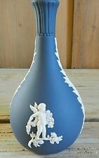 WEDGWOOD JASPER BLU PORCELLANA VASO BOTTIGLIA PUTTO COLOMBA CHERUBINO