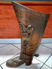 ANTICO STIVALE RAME VINTAGE PORTAOMBRELLI PORTABASTONI MOLTO RARO