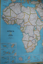 cartina geografica piana Africa della National Geographic misure cm 115 X 80