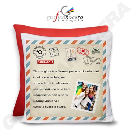Cuscino dedica con foto - dedica,