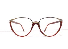 Von Furstenberg Vintage Red Cat's eyes Eyeglasses  Occhiali Made in Italy NOS