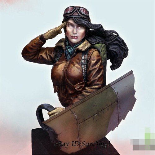 Female pilot resin bust - pilot,