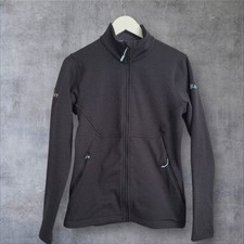 Maglione maglione giacca donna Rab Geon grigio taglia 8 giorno lavoro ricamato nuovo