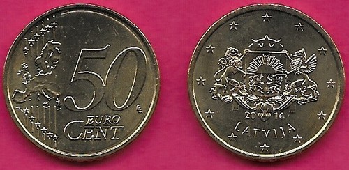 Lettonia euro cent 2014 - lettonia, unc