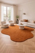 Tappeto terracotta astratto