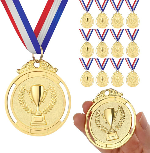 12pz medaglie oro - medaglie, d'oro