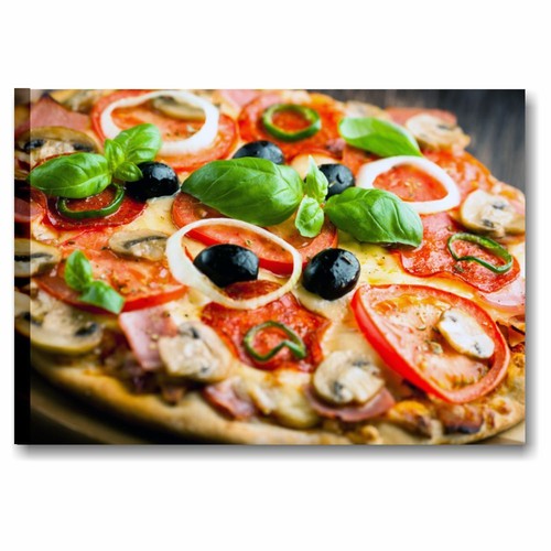Pizza quadro tela stampa - su,