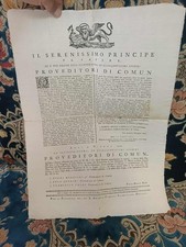 MANIFESTO REPUBBLICA DI VENEZIA - INQUISIZIONE PEI CONTRAFFACENTI IN MARE - 1790