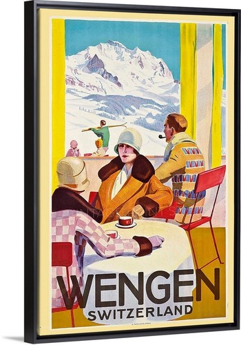 Wengen schweiz 1925 poster - wengen,