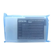 CARTUCCIA ORIGINALE EPSON C13T543700 T5437 Light BK Nero 110ml Grado B