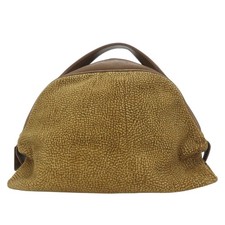 USED BORBONESE Handbag leather