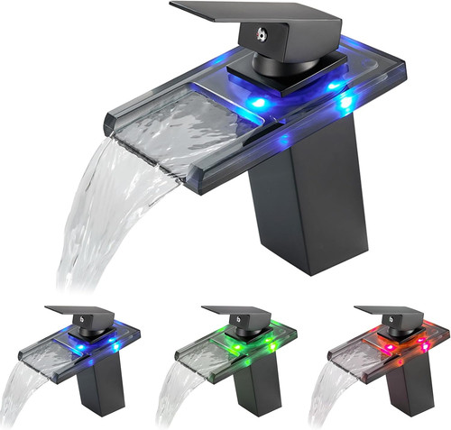Luci led bagno rubinetto nero - rubinetto,