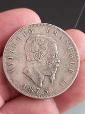 5 LIRE 1875 MILANO REGNO
