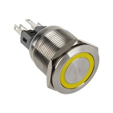 DimasTech PD102 Acciaio inox 22 mm ID Azione Momentanea Colore Led Giallo