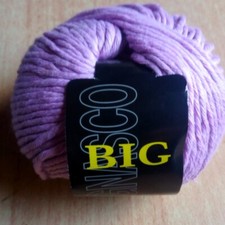 8 GOMITOLI (800 gr) FILATO ESTIVO * BIG di GRIGNASCO misto cotone LILLA GLICINE