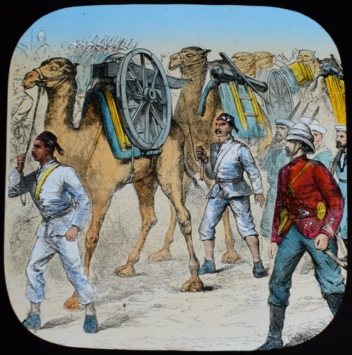 Antique magic lantern slide - magic,