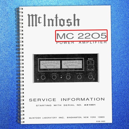 Mcintosh mc2205 power - mcintosh,