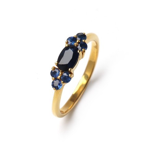 Anello zaffiro blu - , 0,68