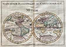 Mappamondo feuille 1707 - feuille,