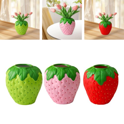 Vaso fragole composizione - vaso, fragole,