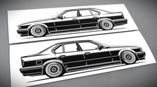 Adesivo BMW E34 M5 sagoma BMW
