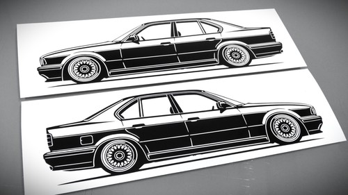 Adesivo bmw e34 sagoma - bmw, m5