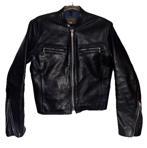 Vanson leathers blue flannel - leathers,