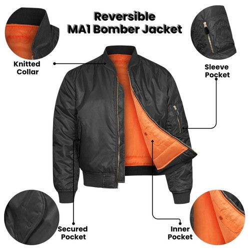 Bomber jacket ma1 flight pilot - jacket,